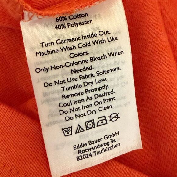 Eddie Bauer Women's Long Sleeve Tee - Orange - size TM (M Tall) - Picture 5 of 6
